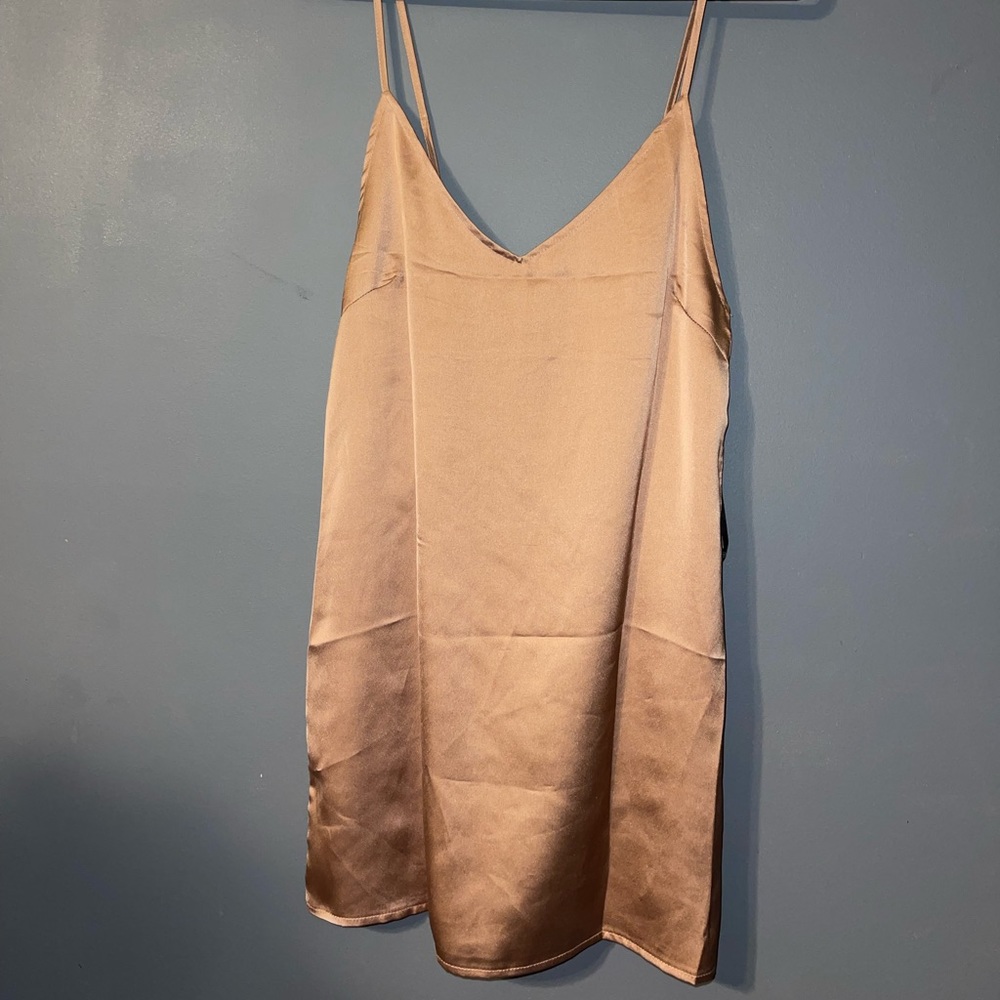 Carli bybel x misguided satin slip dress